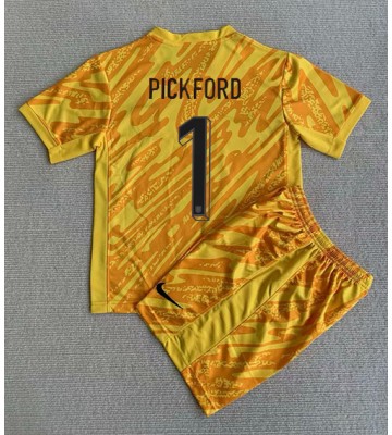 England Jordan Pickford #1 Målmand Replika Babytøj Hjemmebanesæt Børn EM 2024 Kortærmet (+ Korte bukser)